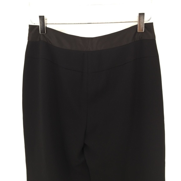 DVF Diane von Furstenberg Garnett black trousers pants flare crepe satin new 4 - Picture 5 of 7